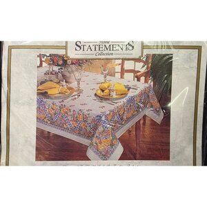 Vintage Bunnies & Bows 60x84" Oval Easter Tablecloth in Original Package